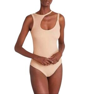 ALIX NYC Ribbed Neutral Beige Bodysuit size Medium